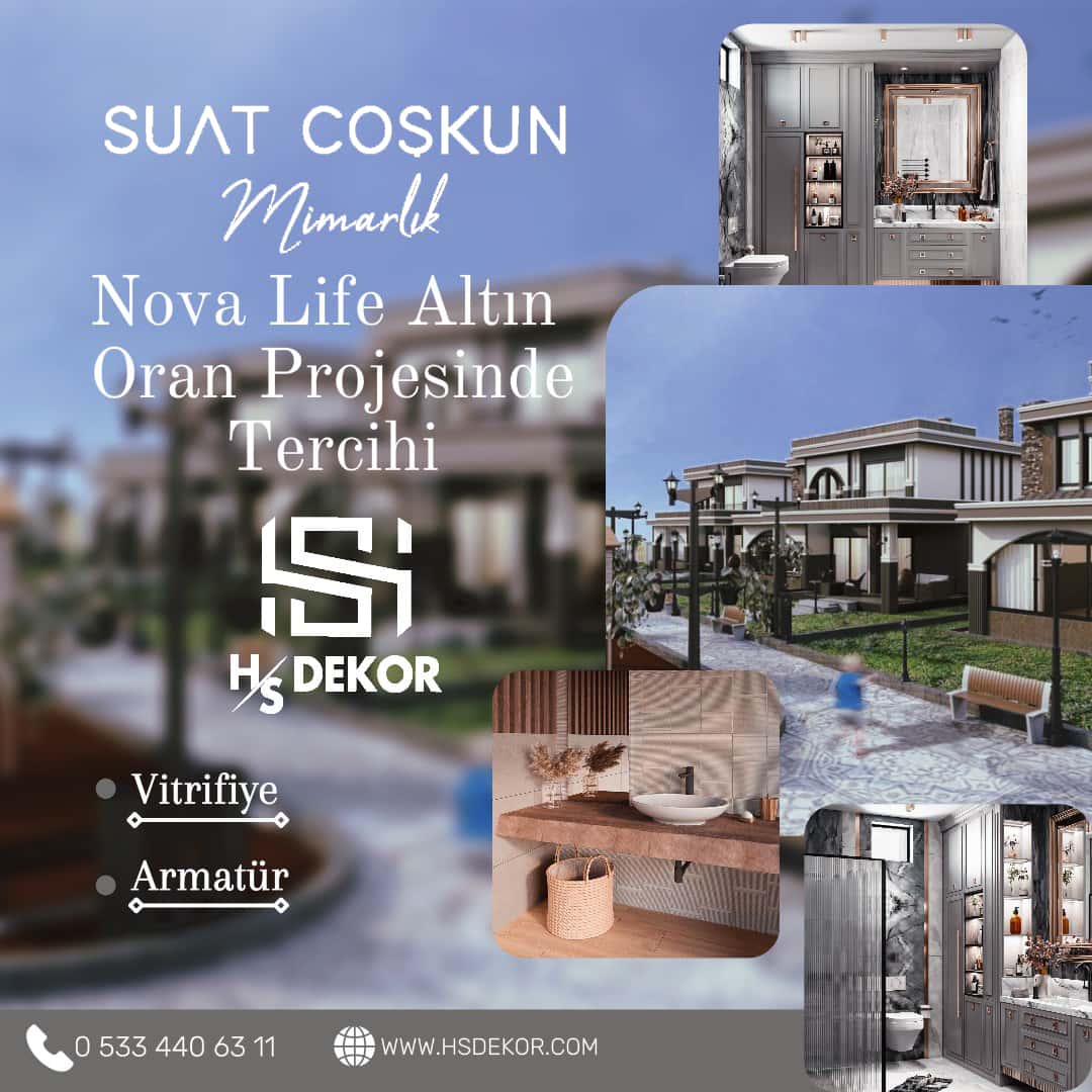 Suat Coşkun Mimarlık Nova Life Altın Oran Villalarında Vitrifiye & Armatür Tercihi Hs Dekor 